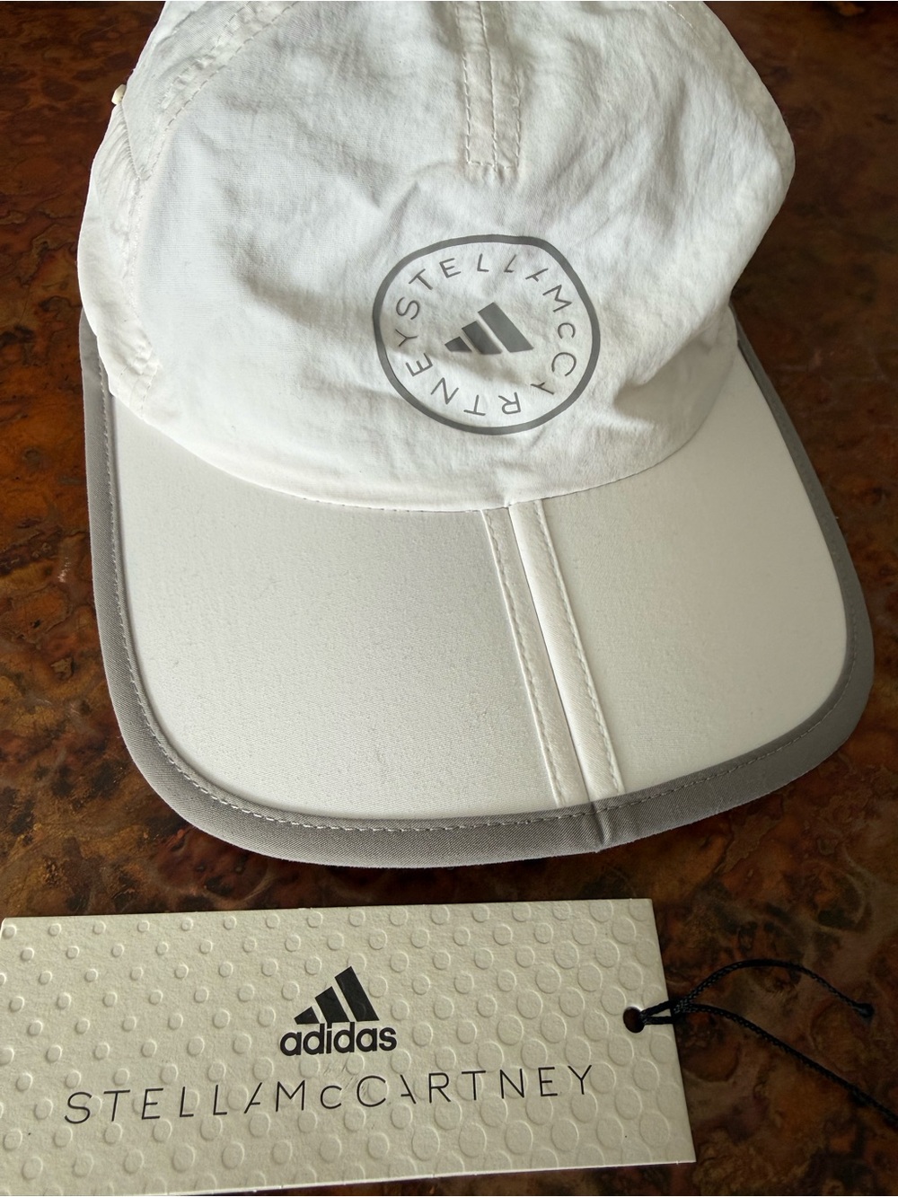adidas white & grey Stella McCartney Athletic Cap